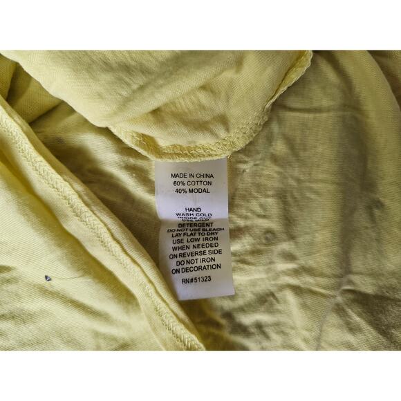 CHAUS SPORT Blouse Yellow Studded Shirt Womens Size Large Y2k Summer Bikercore - Picture 5 of 7